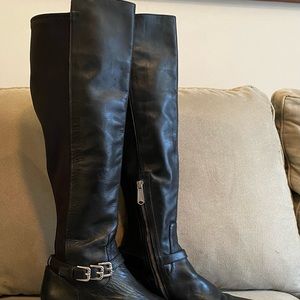 Donald Pliner Tall Riding Boots Leather/micro stretch .Soooo comfy! size 10